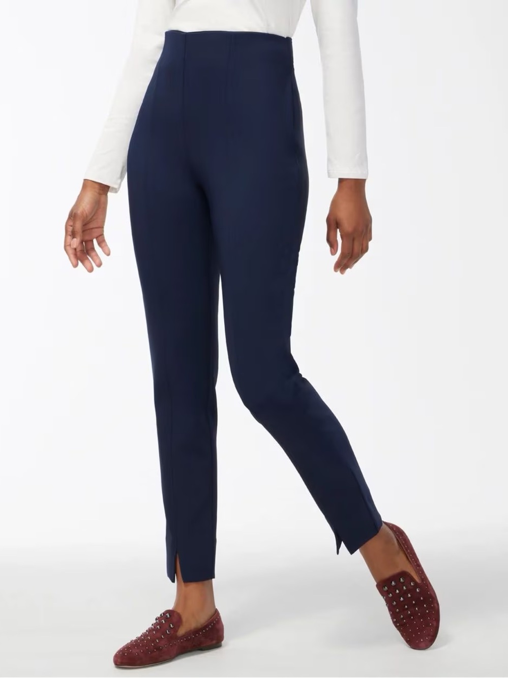 Chico’s So Slimming Bi-Stretch Front Seam Slit Ankle Pants - Size 14